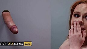 Ella Hughes works pervy portable glory hole prank on guys