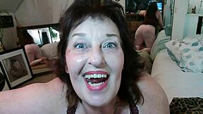 Watching dawnskye1962 encourage timmie to jerk off his cock