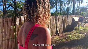 Grabbed street blonde bent her over woods for doggystyle pussy pounding