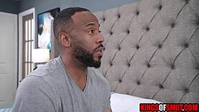 hot ebony teen seduces boyfriend's stepdad for taboo shower fuck