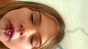 My bosses daughter skips lunch to deepthroat and fuck my huge bbc outdoors cum in mouth
