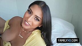 Sophia Leone's curvy stepdaughter tempts stepdad with her big ass