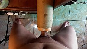 hey pounding this fuck doll vagina till i cum all over it