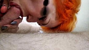 mature russian switches blonde redhead for close-up blowjobs