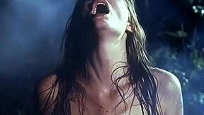 omg check out this wet beauty's perfect natural tits in the rainy forest 😍🌧️