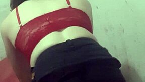Crossdressing Prostitute Carolcross Lifts Miniskirt for Ass Play