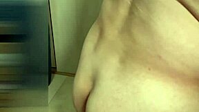 i feel so humiliated in cum-piss school swimsuit with shiny anal plug