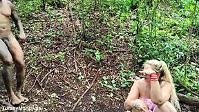 Brazilian Big Ass Exhibitionist Fisted Fucked in Forest Orgy