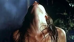 omg check out this wet beauty's perfect natural tits in the rainy forest 😍🌧️