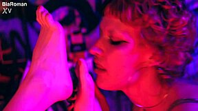 bdsm femdom goddess chokes slave deepthroat gags on latina feet toes lick swallow barefoot tickle