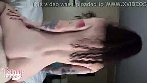 lydia black bends over bed for seth brogan's big cock creampie to dodge cops