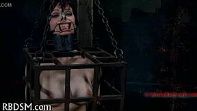 Brutal BDSM couple forces painful feet worship bent over doggystyle cunt pounding domination