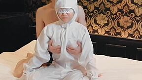Watch This Busty Japanese Wife Inspector Stripped Hand Fingered In Clean Suit!