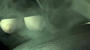 Italian milf artemisia flashes massive tits driving then fucks wildly