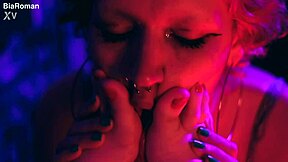 bdsm femdom goddess chokes slave deepthroat gags on latina feet toes lick swallow barefoot tickle