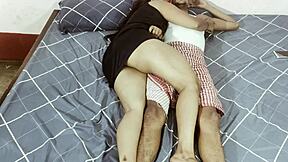 sharing bed with stepmom turns into steamy desi anal accident