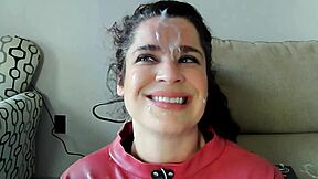 Wife's Head Locked to Fucking Machine for Epic Deepthroat BJ