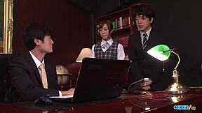 i can't resist this fresh secretary fuck doll in our private office romp