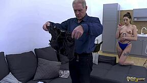 these young nymphos suck my old cock deep then swap hot cum after pounding