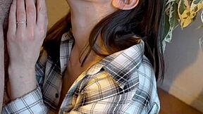 Innocent teen's sloppy throat fuck hides her dirty secret craving cum explosions