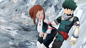 Ochako Uraraka Begs Midoriya for Rapid Creampie Orgasms!