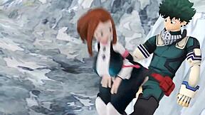 Ochako Uraraka Begs Midoriya for Rapid Creampie Orgasms!