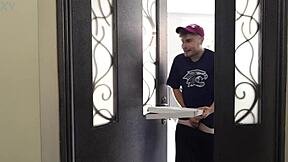pizza guy rams horny housewife monika fox's wet pussy at home now