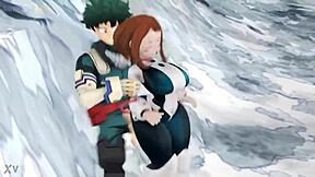 Ochako Uraraka Begs Midoriya for Rapid Creampie Orgasms!