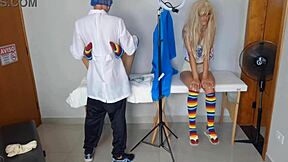 Doctor examines those two hot half-sisters with naughty taboo creampie massage play!
