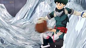 Ochako Uraraka Begs Midoriya for Rapid Creampie Orgasms!