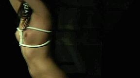 a young bound brunette slave gets spanked slapped hair pulled fucked crying in pain with red marks from bdsm discipline