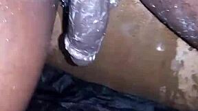 19-Year-Old Boy Shaves Massive Black Cock for Intense Masturbation