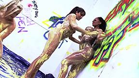 Sapphic Threesome Party with Valery Summer and Kerry Louise Milfs Tongue Pussy