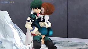 Ochako Uraraka Begs Midoriya for Rapid Creampie Orgasms!