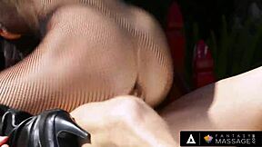 fantasy massage horny milf india summer sucks monster cock in glory hole fishnets