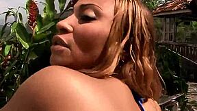 black booty ebony milf takes monster bbc in threesome!