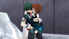Ochako Uraraka Begs Midoriya for Rapid Creampie Orgasms!