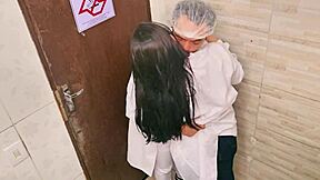 doc and nurse couldn't hold back fucked hard in hospital bathroom during shift