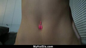 yo stepbro sneaks in and wakes sis for that intense doggy pounding cowgirl ride cumshot