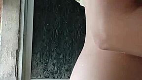 LOOK at this innocent curvy LATINA bathing, SPY CAM catches EVERY curve!