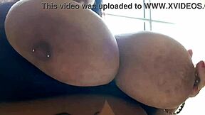 bbw mary jhuana flashes huge tits smoking at motel window exhibitionist style