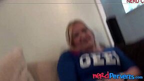 hey curvy babe, that nerd tricked you into sucking his monster cock right?