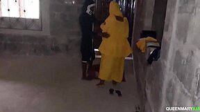 My horny landlady's wet pussy gets pounded right by her garden fence!