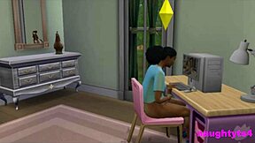 i catch futa roommate stroking then she punishes my ass hard