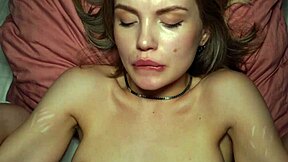 Fucks Student with Beautiful Eyes Bent Over Bed Doggystyle Cumshot