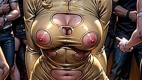 ai blonde flashes her pussy publicly in tight bodycon at wild nightclub