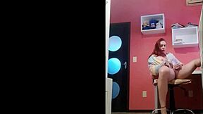 Horny brunette spreads wide, fingers wet pussy till explosive orgasm - full vid