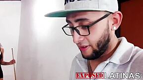 Mariana Matrix Sucks Soldier's Huge Cock Poolside Spanish Cumshot