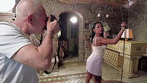 Margot backstage with Freddy Gong ready for quick creampie?