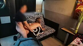 Cheating milf bound oiled and creampied like bitch by stranger duo